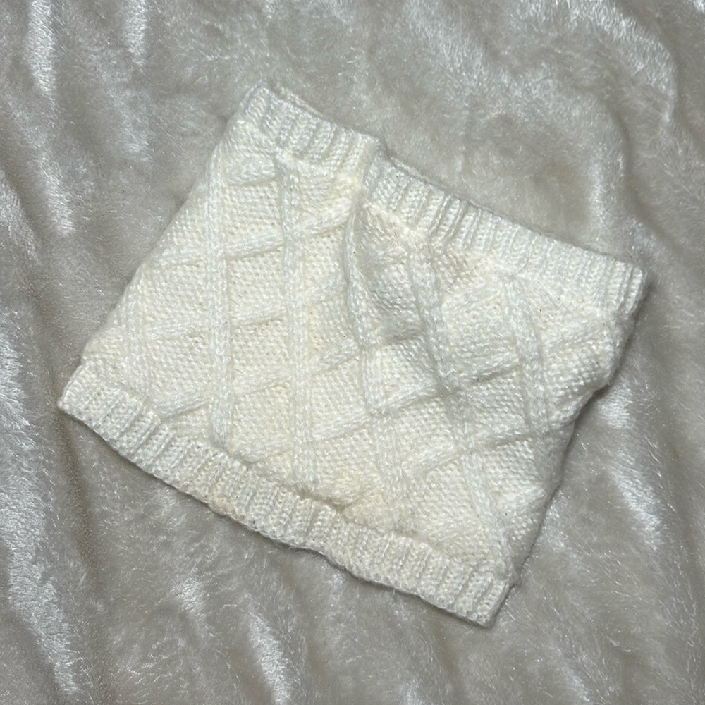 Little kids winter scarf white warm fashion for neck scarf